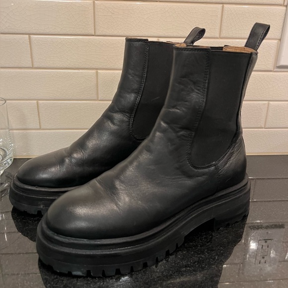 & Other Stories Lug Sole Chelsea Boots 37 black - Picture 10 of 10